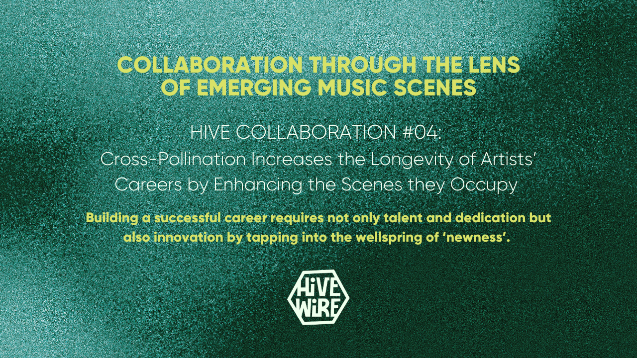HIVE Collaboration #04 : Cross-Pollination Increases the Longevity of Artists’ Careers by Enhancing the Scenes they Occupy
